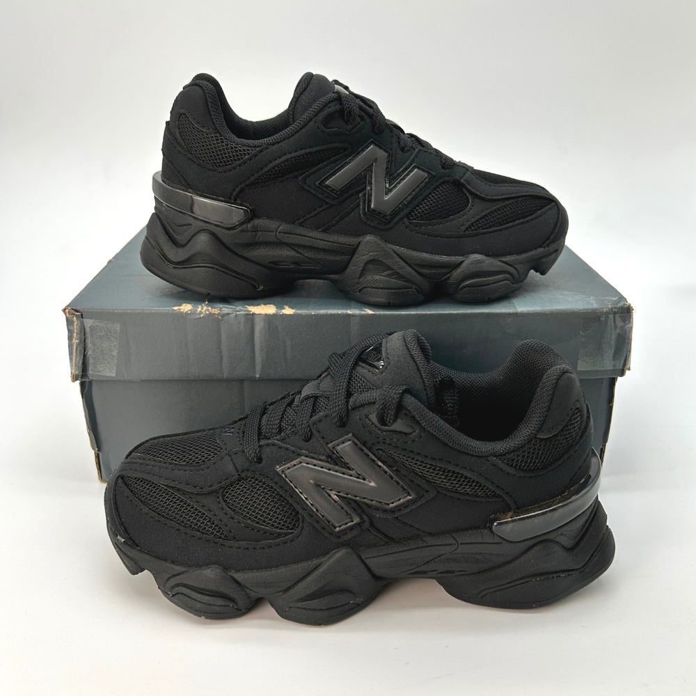 New Balance 9060 Size 13 Little Boy Sneakers Black Comfortable Y2K NEW PC9060BB